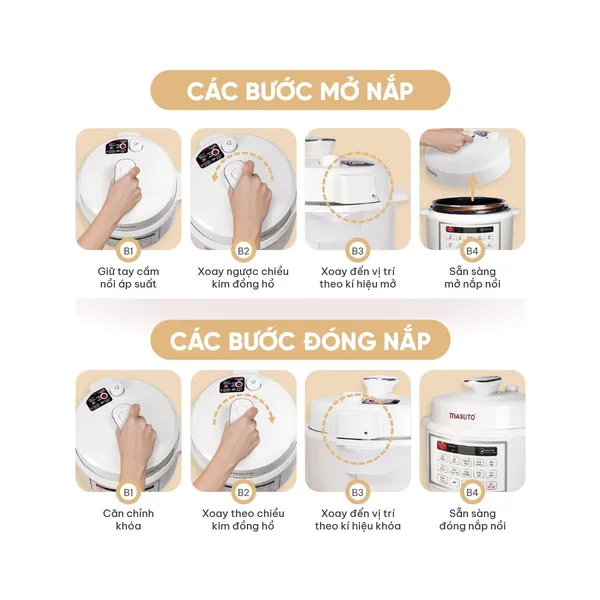 Nồi Cơm Áp Suất Masuto MSPC05 5.0 Lít