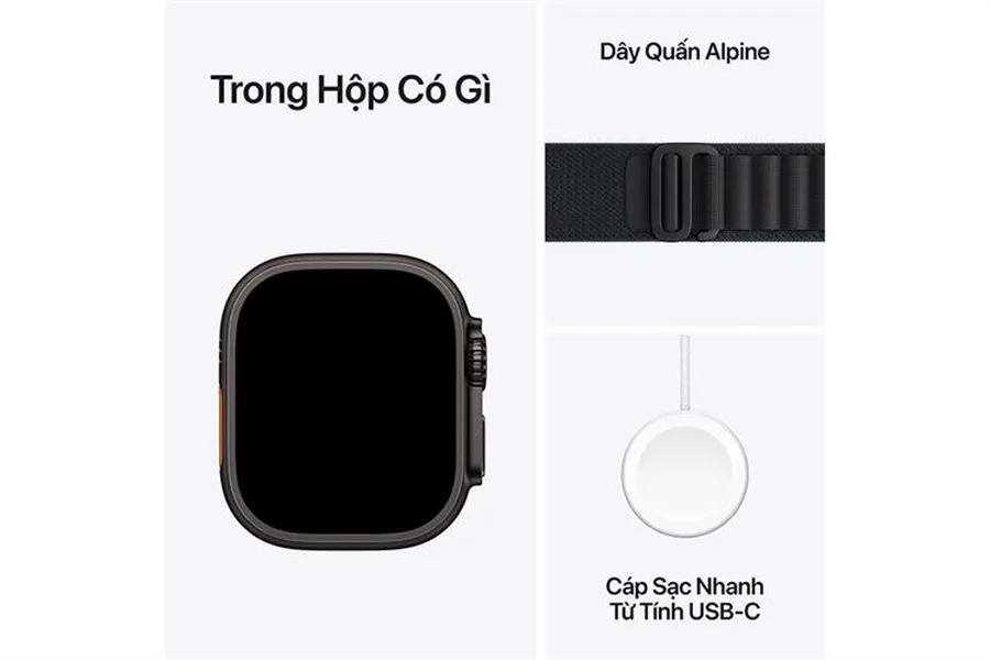 Apple Watch Ultra 3 GPS + Cellular 49mm Black Titanium Case with Black Alpine Loop - Medium