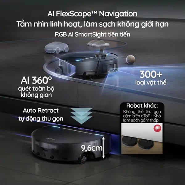 Robot Hút Bụi Lau Nhà Mova Z70 Ultra Roller Complete
