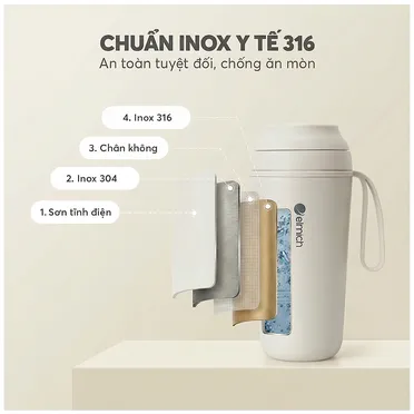 Cốc Giữ Nhiệt Inox 316 Elmich EL8305WH 450ml 7