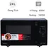 Lò vi sóng Toshiba MW2-AG24PC(BK) 24 lít - Thái Lan