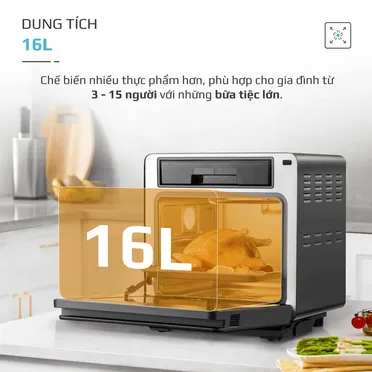 Nồi Chiên Hơi Nước Olivo SF1600 16 Lít 10