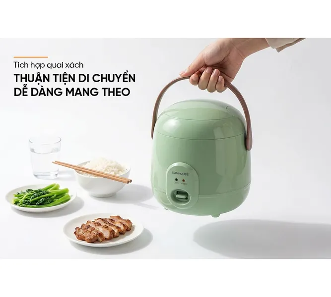 Nồi Cơm Điện 0.4 Lít Sunhouse SHD8206G