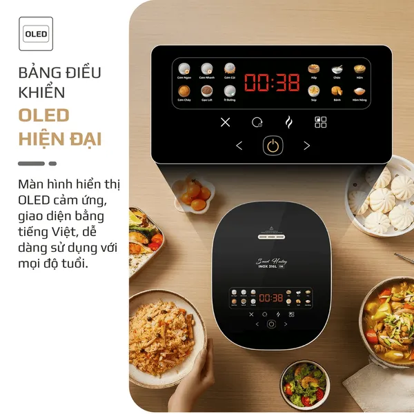 Nồi Cơm Điện Cao Tần Olivo RC800IH 1.5 Lít