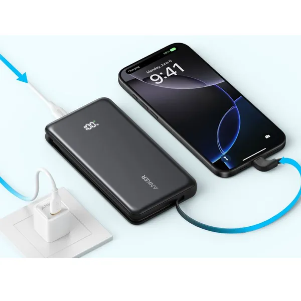 Pin Sạc Dự Phòng Anker 1C1A 22.5W 10000mah Đen