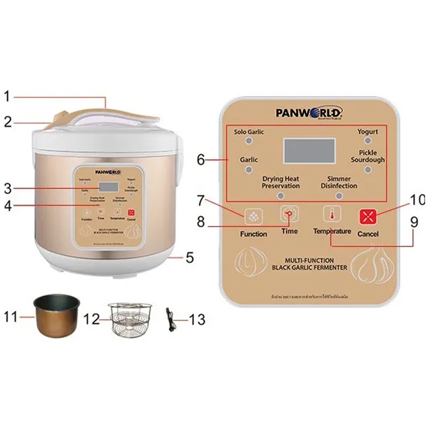 Máy Làm Tỏi Đen Đa Năng PANWORLD PW-1211