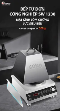 Bếp Từ Đơn Công Nghiệp Sowun SW 1230 3500W 3