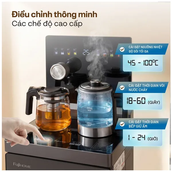 Cây Nước Bàn Trà Điều Khiển Bằng Giọng Nói Fujihome TB2411N-Voice