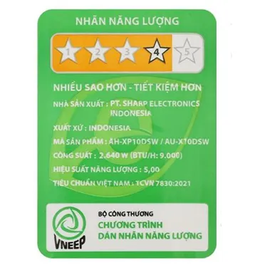 Máy lạnh Sharp Inverter 1 Hp AH-XP10DSW 6