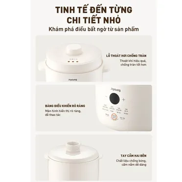 Nồi Nấu Chậm Cho Bé Ăn Dặm Joyoung JSC-187 1.8 Lít 19