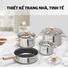 Bộ Nồi Chảo Inox 5 Đáy Sunhouse SHG789