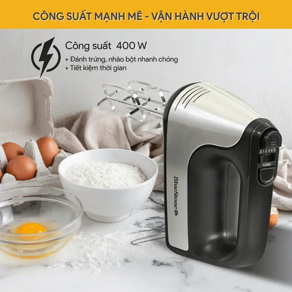 Máy Đánh Trứng Và Nhồi Bột Cầm Tay BlueStone HMB-6336 400W
