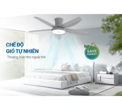 Quạt Trần 5 Cánh Có Đèn Sunhouse Apex APF7685G 8