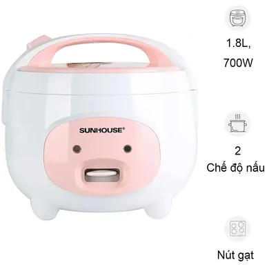 Nồi Cơm Điện Sunhouse SHD8607W 1.8 Lít