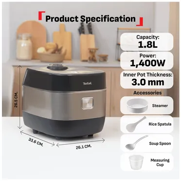 Nồi Cơm Cao Tần Tefal Rice Master Max RK819868 -1.8 Lít 6