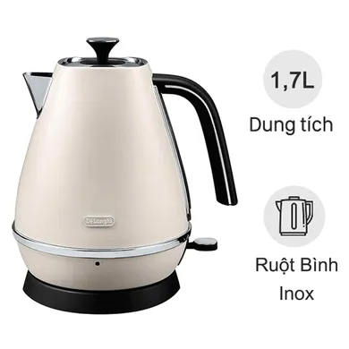 Bình đun siêu tốc 1.7 lít Delonghi KBI2001.W