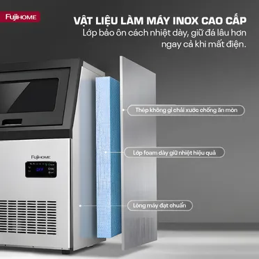 Máy Làm Đá Kèm Lọc Nước UF Fujihome IM70C 7