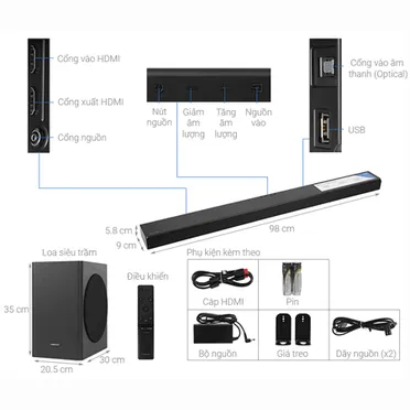 Loa thanh Samsung HW-T650/XV 5