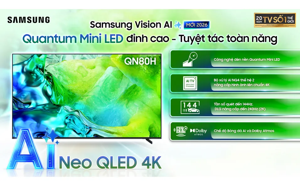 Smart Tivi Samsung Neo QLED 4K 100 Inch QA100QN80H