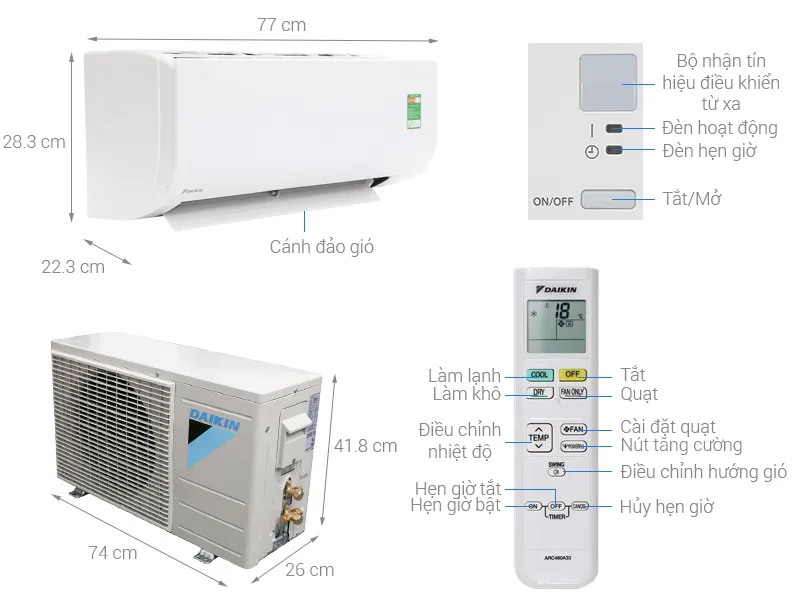 Máy lạnh Daikin 2 Hp FTC50NV1V/RC50NV1V