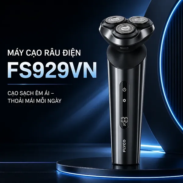 Máy Cạo Râu Điện Flyco FS929VN Màu Đen
