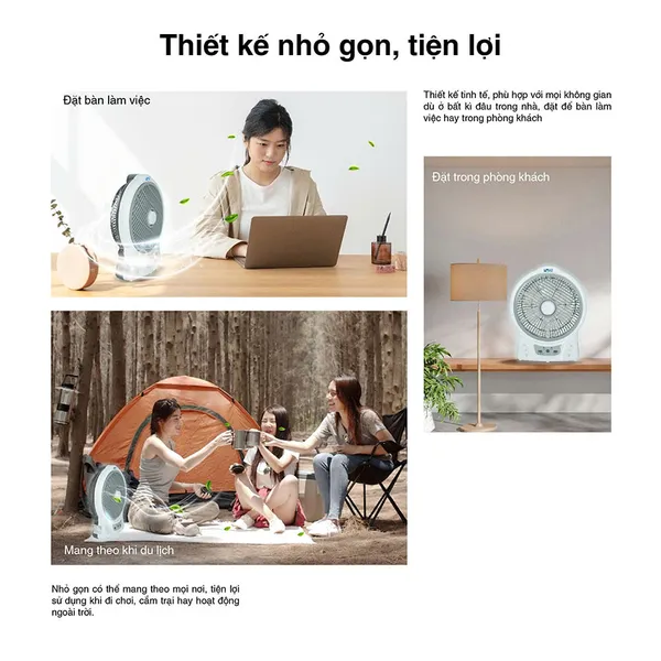 Quạt Sạc 12W AC ARF03D106