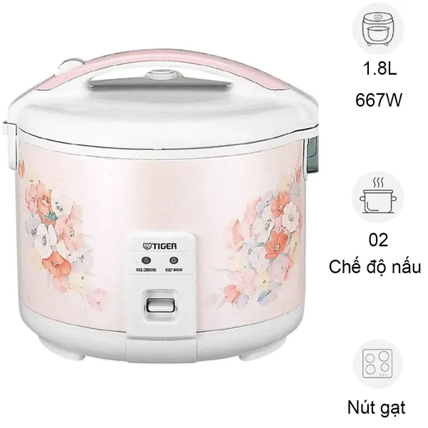 Nồi Cơm Điện Tiger JNP-1803 Hồng 1.8 Lít - Nhật Bản