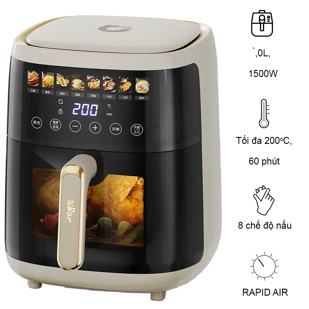Nồi Chi&ecirc;n Kh&ocirc;ng Dầu QZG-F15H1 5.0 L&iacute;t