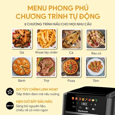 Nồi Chiên Không Dầu BlueStone AFB-5851 6.5 Lít 6
