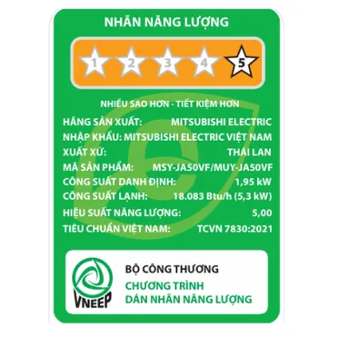 Máy Lạnh Mitsubishi Inverter 2 Hp MSY/MUY-JA50VF 5