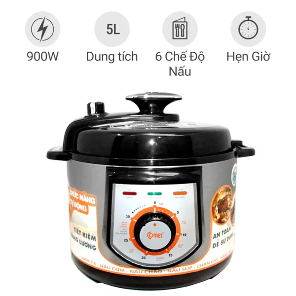 Nồi áp suất điện Comet CM6150 5 lít