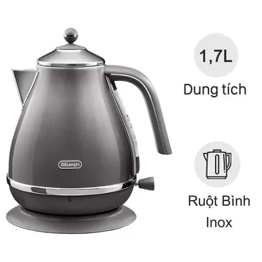 Bình đun siêu tốc 1.7 lít Delonghi KBOT2001.GY