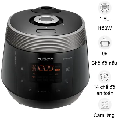Nồi Cơm Điện Tử Áp Suất Cuckoo CRP-PWV1008F/BKDSCRVNCV 1.8 Lít