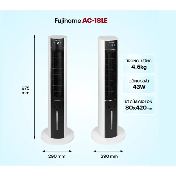 Quạt Tháp Hơi Nước Fujihome AC-18LE