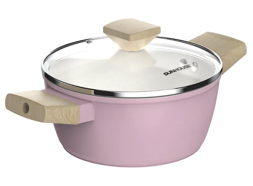 Bộ Nồi Phủ Sứ Nano Đáy Từ Sunhouse Healthy SHG7979MP4