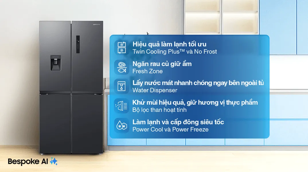 Tủ Lạnh Samsung Multidoor 488 Lít RF48A4010B4/SV