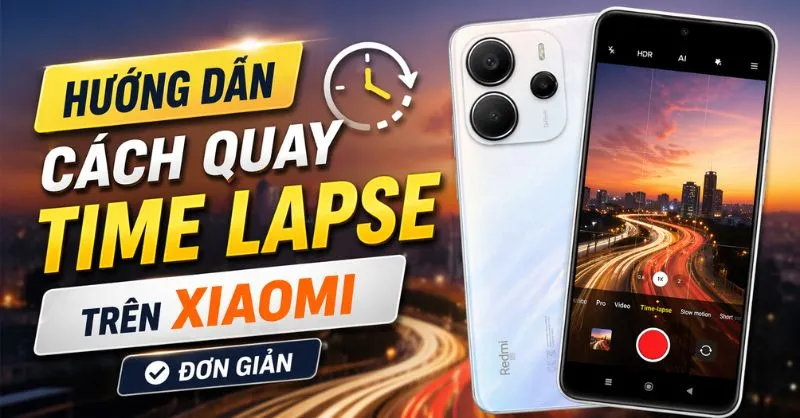 Hướng dẫn cách quay Time-lapse trên Xiaomi đơn giản