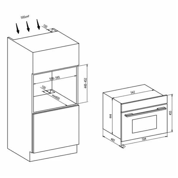 Lò Vi Sóng Kết Hợp Nướng Hafele HC-MWO381B 495.10.044 38 Lít