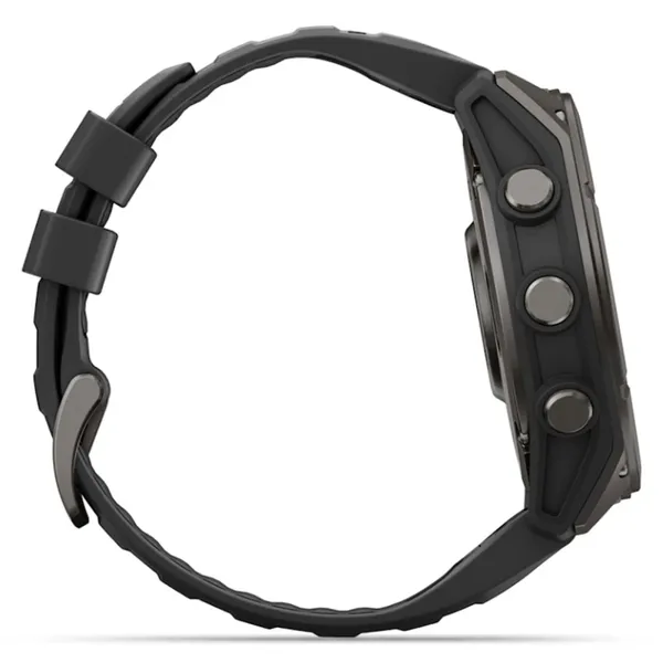 Đồng Hồ Thông Minh Garmin fenix 9 51mm Viền Titanium Carbon Dây Silicone
