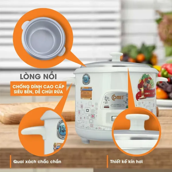 Nồi Cơm Điện Comet CM8009 1.2 Lít