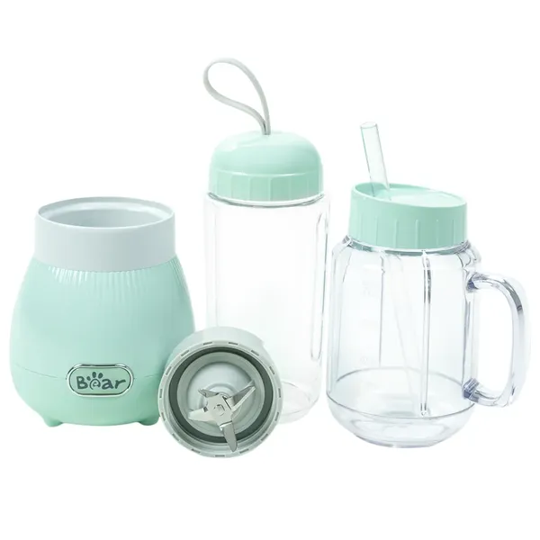 Máy Xay Sinh Tố Bear Gồm Hai Cối Rời LLJ-C04W1, Màu Xanh - Hàng Quốc Tế - Bản Tiếng Anh