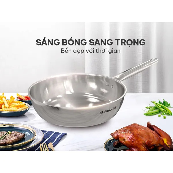 Chảo Inox Đa Lớp Sunhouse IN24M6