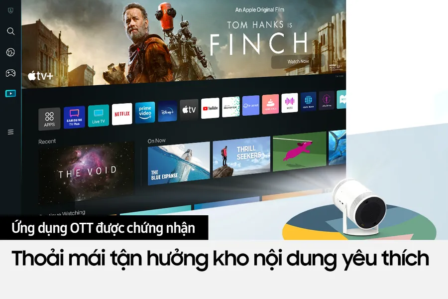 Máy chiếu Samsung Smart TV 100 inch bỏ túi The Freestyle - SP-LSP3BLAXXV