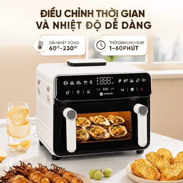 Nồi Chiên Không Dầu Masuto MSPPrimeAir 12 Lít