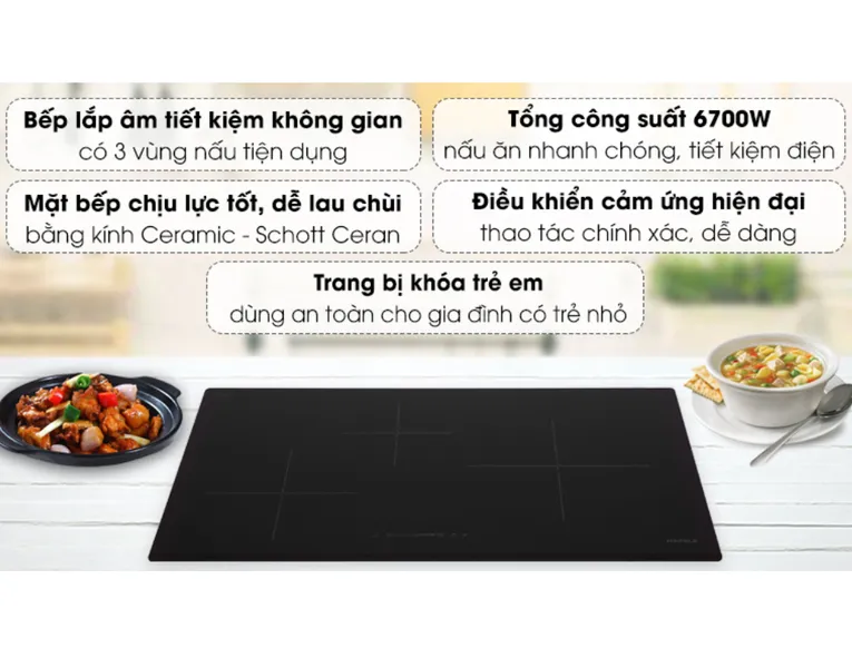 Bếp Từ 3 Vùng Nấu Hafele HC-I773D - Tây Ban Nha