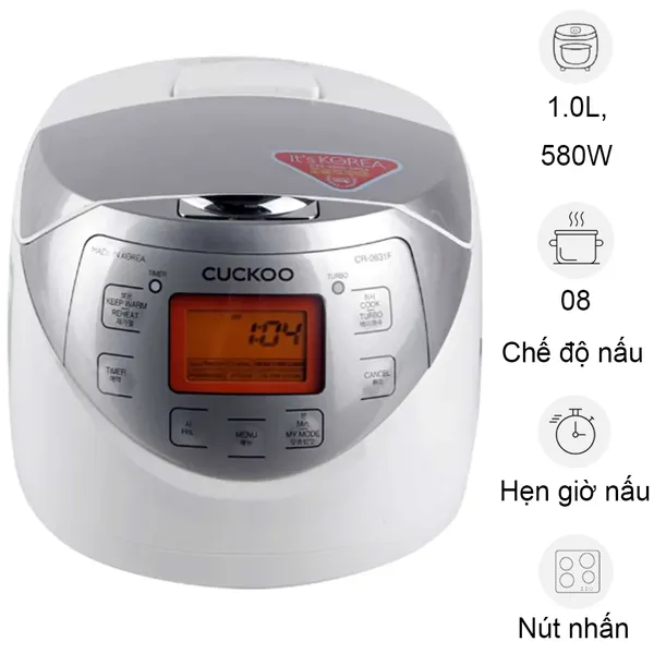 Nồi Cơm Điện Tử Cuckoo CR-0631F 1 lít