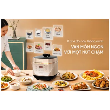 Nồi Áp Suất Điện Tử Đa Năng 6 Lít Sunhouse Mama SHD1670 7