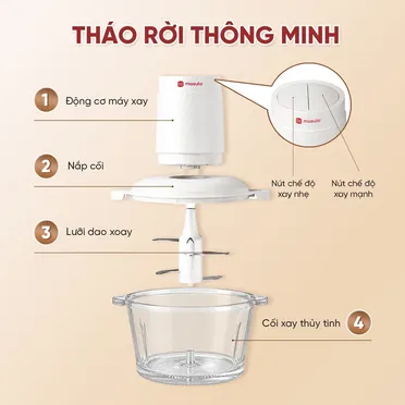 Máy Xay Thịt Masuto MSCHOPPER4S 1.8 Lít 4