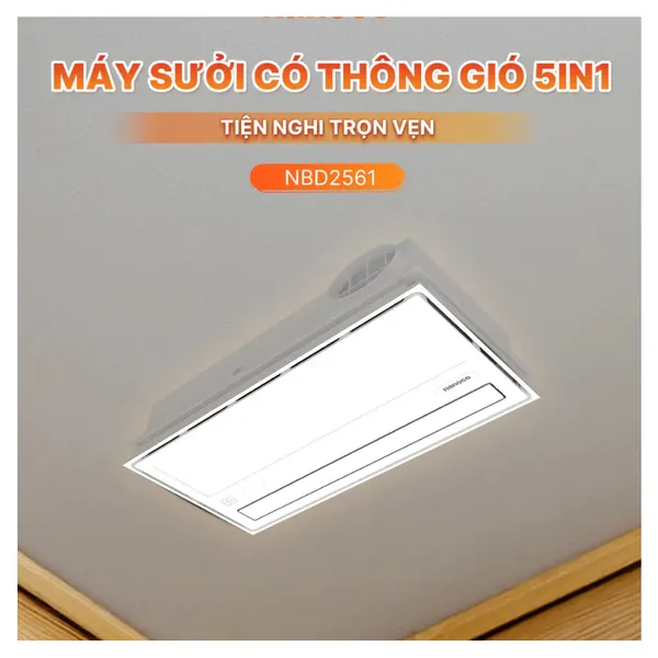 Quạt Hút Sưởi 5in1 Điều Khiển Từ Xa Nanoco NBD2561