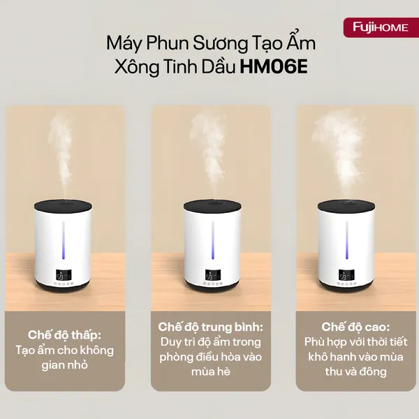 Máy Phun Sương Tạo Ẩm Xông Tinh Dầu Fujihome HM06E